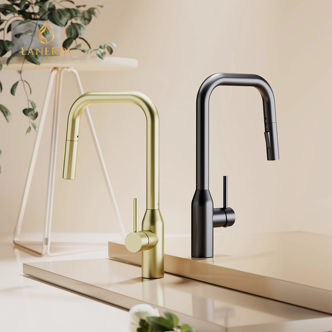 Sanitary Ware Factory Kitchen Sink Tap Water Tap PVD Champaign Swivel Faucet Gold Kitchen Tap Put Down Upc 304 Stainless Steel Kitchen Mixer Kitchen Faucet